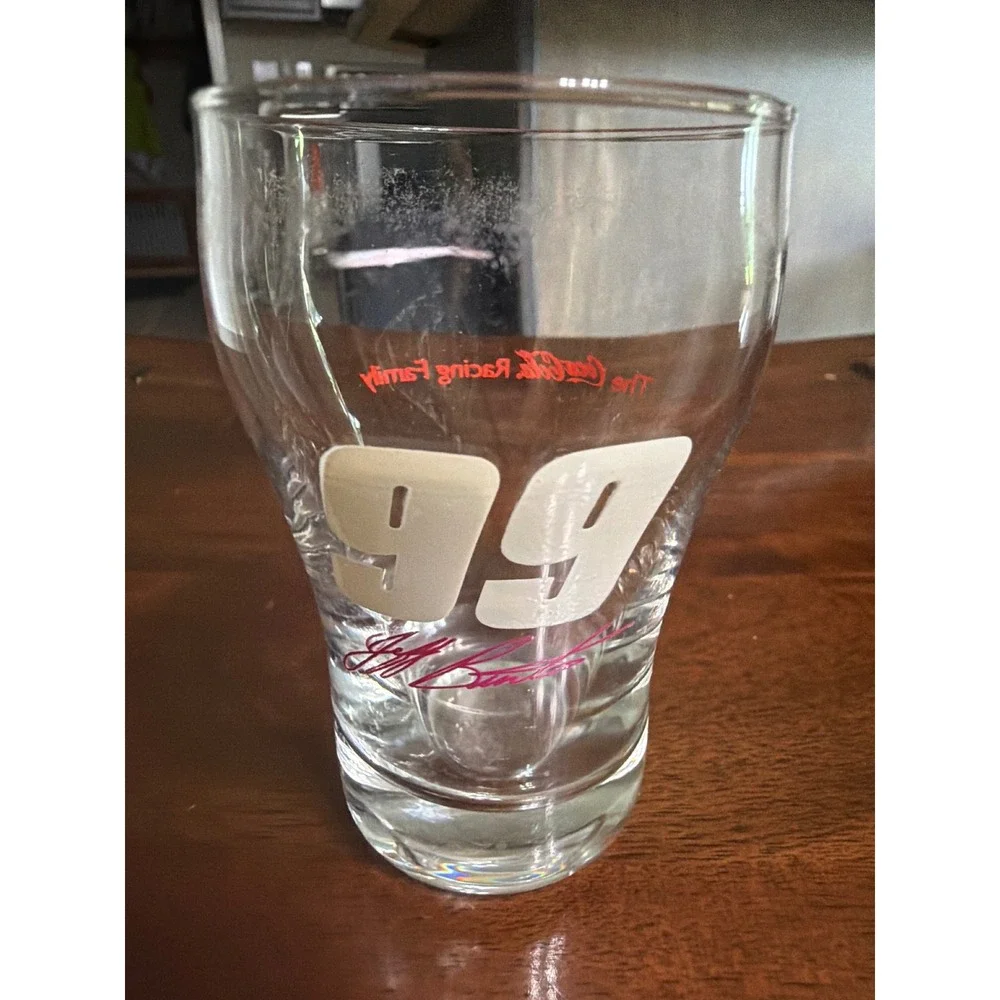 Vintage Coca-Cola Racing Family Jeff Burton 99 NASCAR Drinking Glass Collectible
